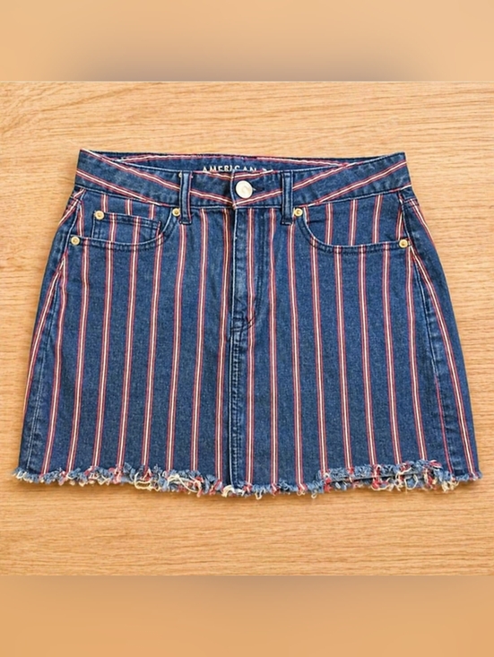 American Eagle Outfitters Dresses & Skirts - American Eagle Outfitters Blue Stripe Denim Mini Skirt